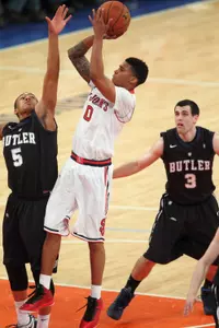Junior Jamal Branch finished with 10 points and five assists in the Red Storm's win over Butler.