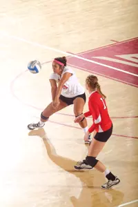 Sophomore Shawna-Lei Santos was second in the conference in digs in BIG EAST play (5.19 per set).