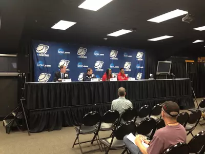 The Red Storm met with media prior to today's practice at Thompson-Boling Arena.