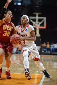 Aliyyah Handford ended the season with a team-best 16.7 points per game.