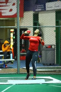 Senior Danette Hinton has broken the 55-meter barrier in the hammer throw in back-to-back weeks.
