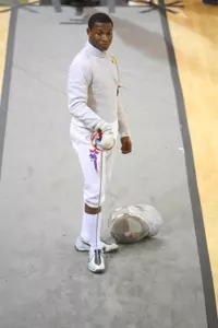 Daryl Homer was the top American finisher in the men's saber on his way to finishing 19th overall.