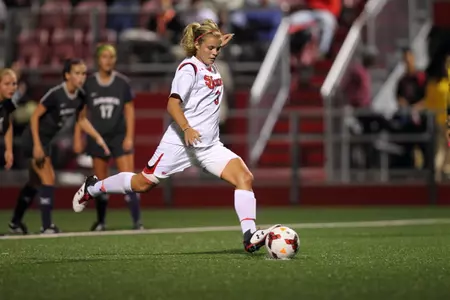Rachel Daly scored the game-winner in overtime against Delaware on Friday night.