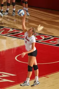 Junior Karin Palgutova leads the BIG EAST in kills per set with 4.35.