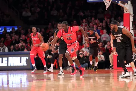 Sir'Dominic Pointer scored a team-high 20 points to lead the Red Storm.