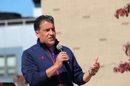 Steve Lavin speaks at the fourth annual Dribble For The Cure which has raised more $155,000 for PCRF