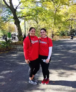 Christina Melendez and Krystal Puga in Central Park.