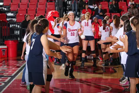 Sophomore middle blocker Julia Cast finished third in conference play in hitting percentage (.351).