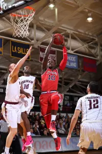 Felix Balamou matched a career-high with 14 points to go with five rebounds and five assists.