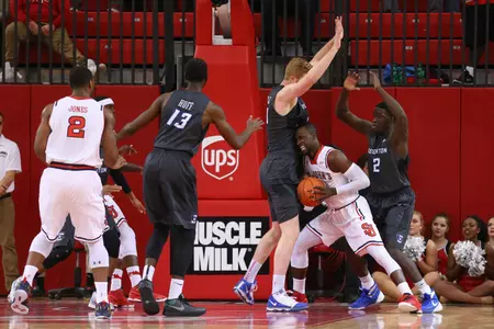 Felix Balamou had nine points in his first start of the season.