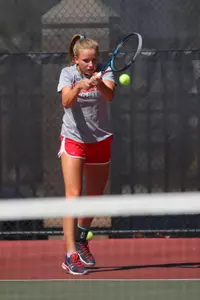 The No. 2 doubles duo of Anna Morozova and Natalie Vavulina won their match 6-4.