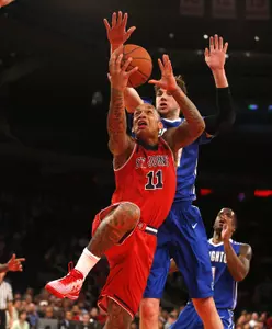 D'Angelo Harrison scored at least 20 points for the 50th time in his career.