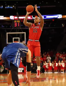 D'Angelo Harrison recorded his fifth career double-double on Saturday in an 84-66 victory over Creighton