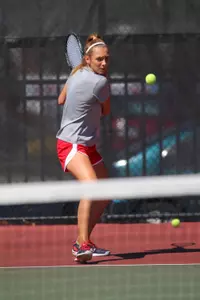 Senior Anastasia Polyakova and Anna Morozova won their doubles match 8-6.