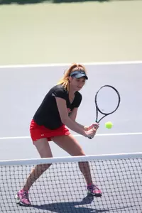 Senior Anastasia Polyakova won her match in straight sets, 7-5, 7-5.