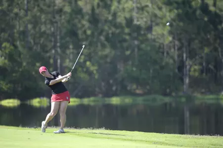 Cameron Lambertson wrapped up her collegiate career with a pair of birdies to tie for 22nd.