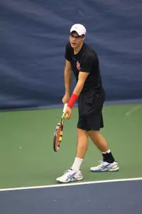 Junior Lucas Hejhal won his tenth match of the season with his victory against DePaul.