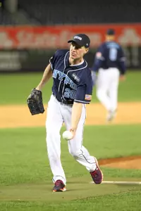 Chris Mullin pitches at the