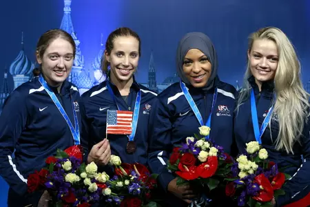 St. John's alum Dagmara Wozniak helps the U.S. Women's Saber team to a third-place finish at Senior Worlds.