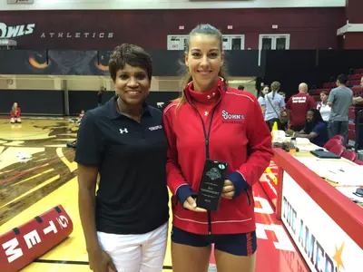 Freshman Margherita Bianchin was named to the all-tournament team after averaging 3.00 kills per set.