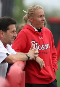 Head coach Amy Kvilhaug will host the Red Storm Fall Softball Clinic on Saturday, Sept. 12.