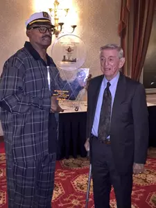 Willie Hall with Hall of Fame Coach Lou Carnesecca.