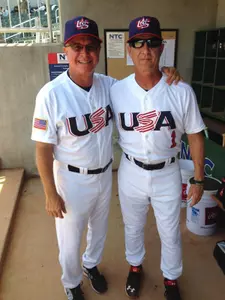 Team USA manager Ed Blankmeyer with assistant coach Paul Maineri.