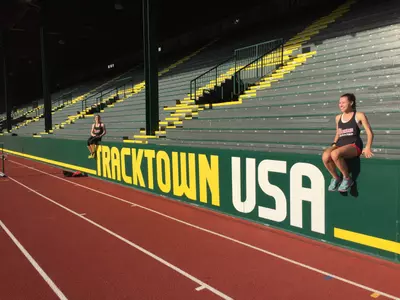 Stephanie Van Pelt (right) placed 17th in the women's 1,500-meter race at last year’s NCAA Division I National Championships.