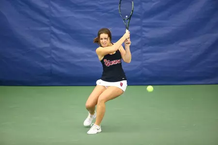 Junior Natallia Vavulina now has 20 wins this season.