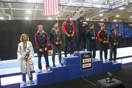 Senior Ferenc Valkai finished second in men's saber for third-consecutive year at the NCAA Fencing Championships.