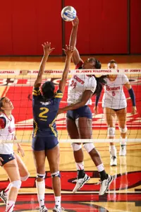 Danisha Moss leads the BIG EAST conference in blocks per set.