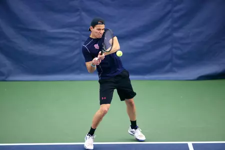 Sophomore Alan Nunez Aguilera clinched the doubleheader sweep with a singles win against Farleigh Dickinson University on Friday