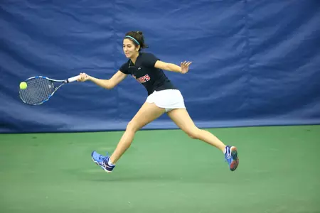 Junior Irina Preotescu took her singles match to help St. John's complete a shutout victory.