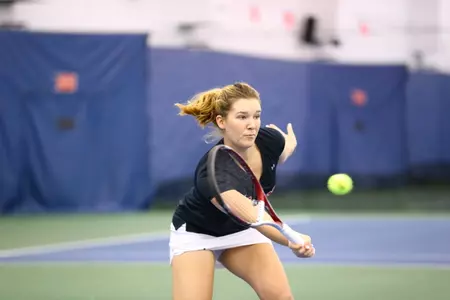 Junior Zofia Stanisz helped the Red Storm to victory by capturing both the singles and doubles points against Bryant.
