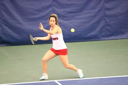 Freshman Jessica Livianu won both of her matches on Sunday against Seton Hall.