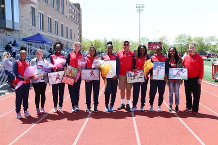 The nine graduating Red Storm seniors.