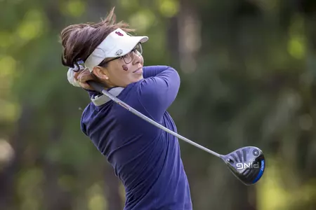 Ladies from the BIG EAST play during the first round of the BIG EAST Women's Golf Tournament, Friday, April 20, 2018, in Callawassie Island, S.C. (BIG EAST/Photo by Stephen B. Morton) Alejandra Sanchez