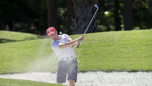 Austin Briggs at the second round of the BIG EAST Men's Golf Tournament, Monday, April 30, 2018, in Callawassie Island, S.C. (BIG EAST/Photo by Stephen B. Morton)