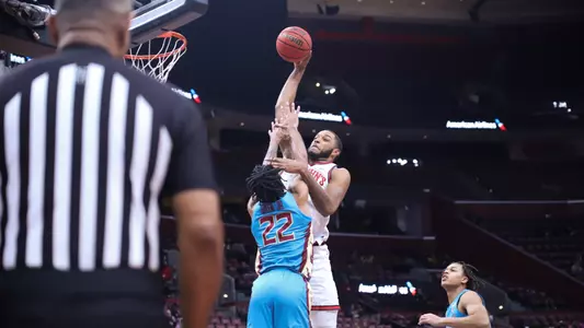 Joel Soriano posted his NCAA-leading 10th double-double of the season, scoring 23 points and grabbing 12 rebounds.
