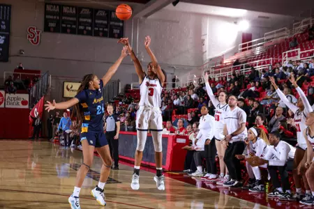 Danielle Patterson scored a season-high 17 points in a 66-61 win over Marquette on Wednesday night in Carnesecca Arena.