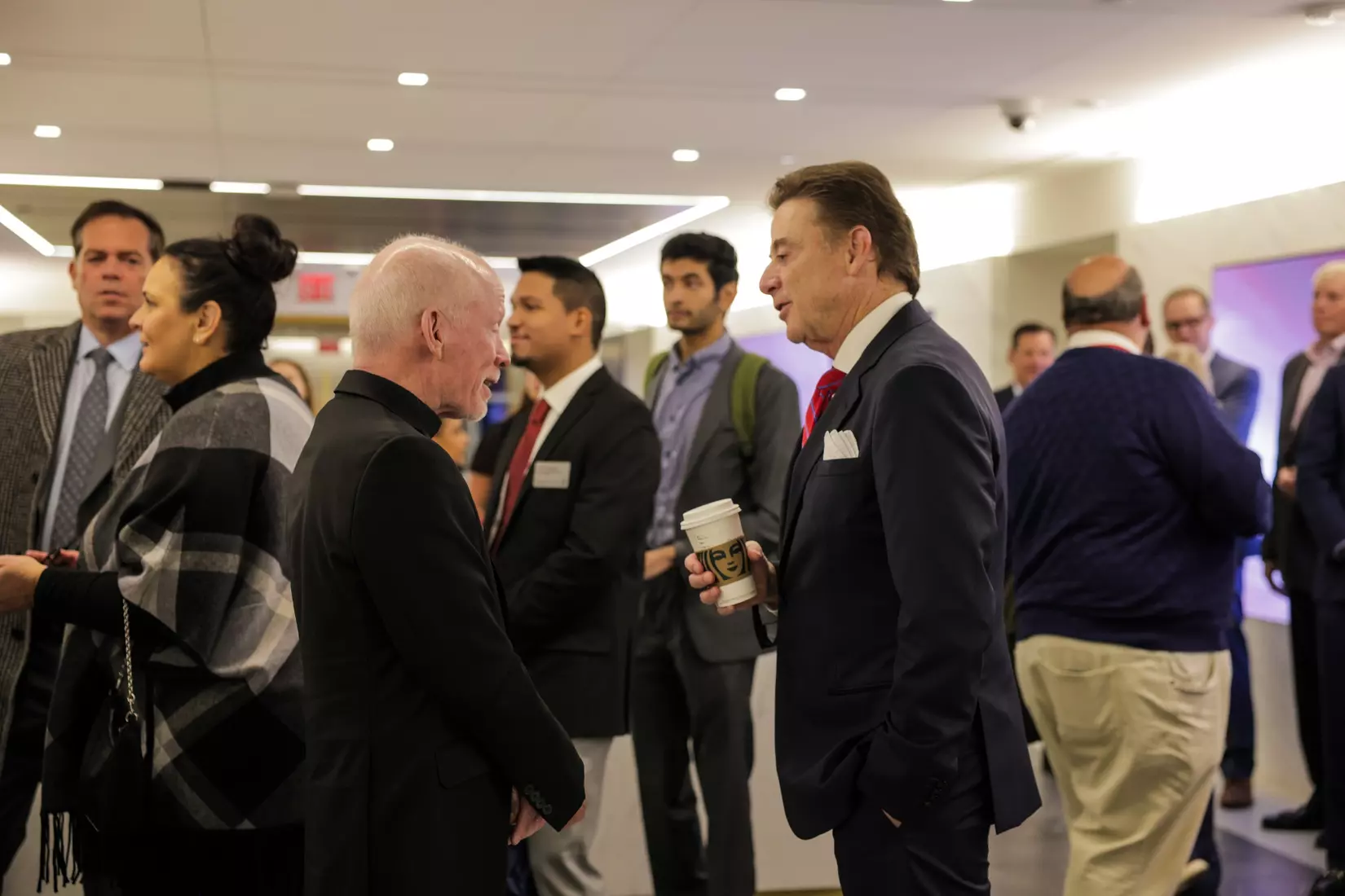 St. John's University President Rev. Brian J. Shanley and Head Men's Basketball Coach Rick Pitino