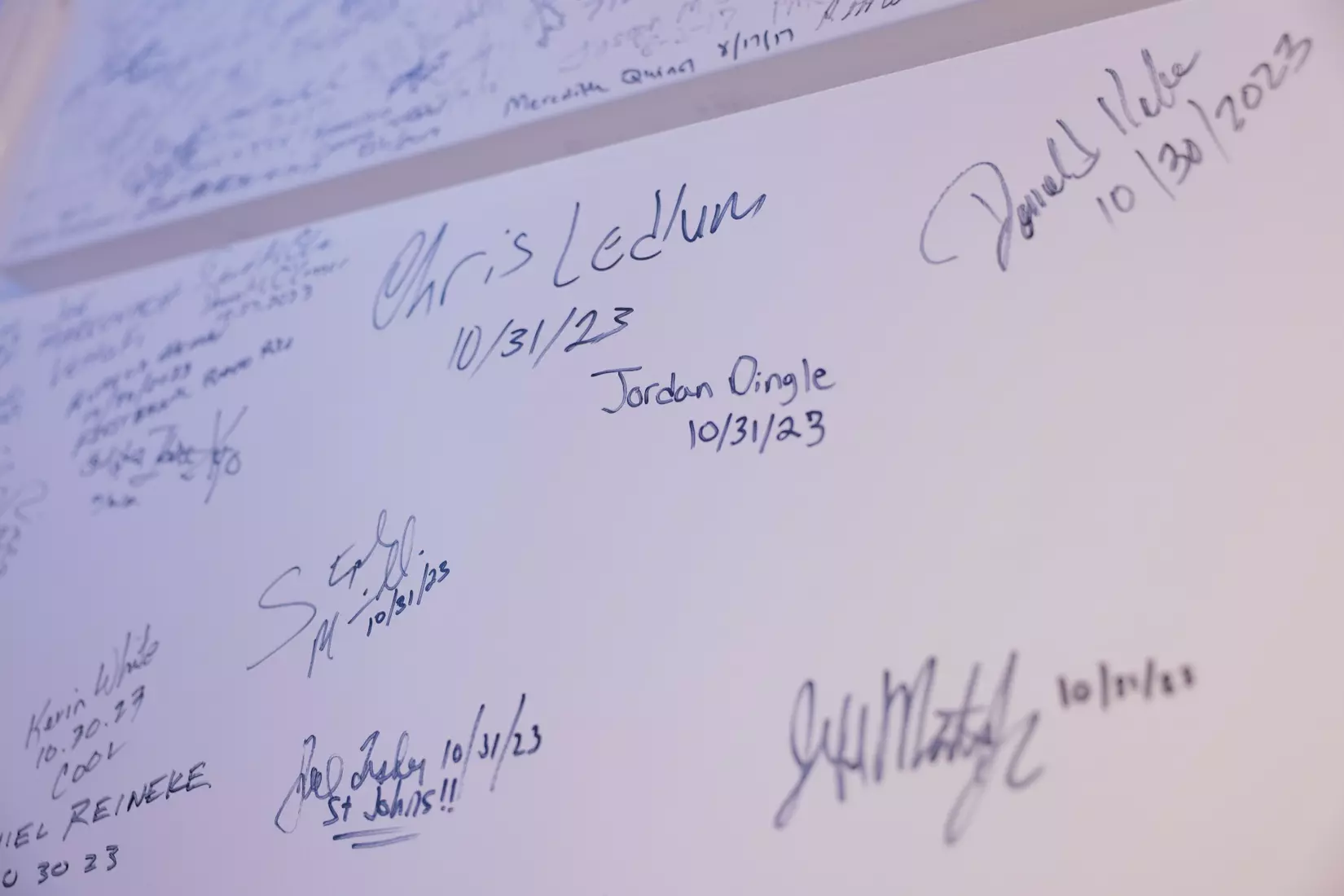 The St. John's men's basketball team rings The Opening Bell at the New York Stock Exchange on Tuesday.
