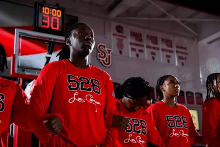 The Red Storm wore '526' shirts pregame in honor of Lou Carnesecca.