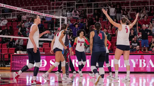 The Red Storm had 63 digs as a team on Friday against the Red Storm.