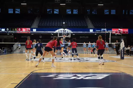 Volleyball falls in reverse sweep at Butler, 3-2