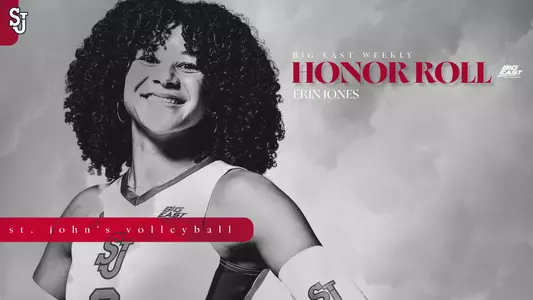Erin Jones selected to BIG EAST Weekly Honor Roll 10/27/25