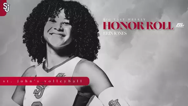 Erin Jones selected to BIG EAST Weekly Honor Roll 10/27/25
