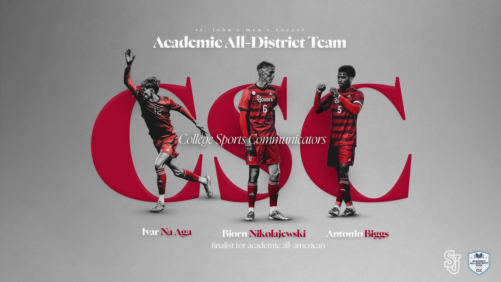 Three Johnnies Named to College Sports Communicators All-District Team - St. John's University Athletics