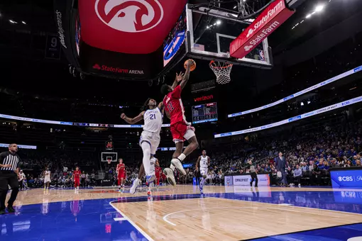 Jackson converts a layup in transition.