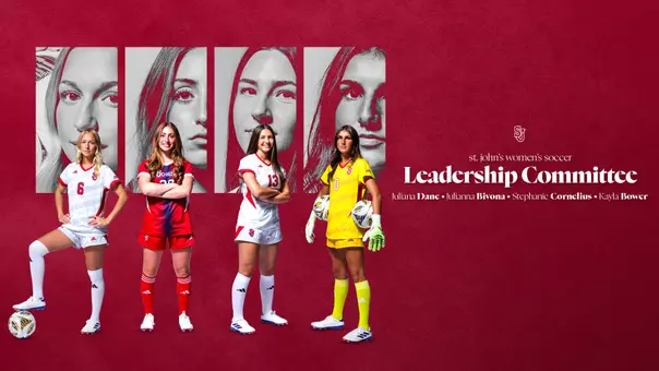 2026 WSoc Leadership Committee: Kayla Bower, Juliana Dane, Stephanie Cornelius and Julianna Bivona